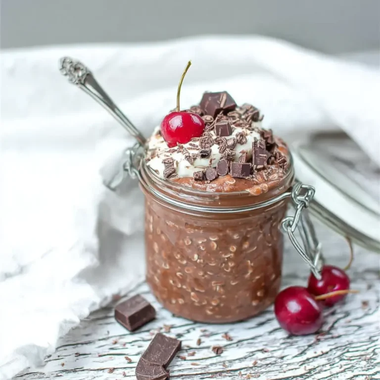 Brownie batter overnight oats