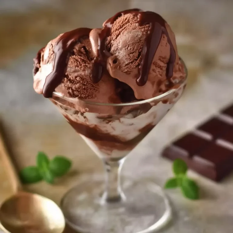 Czekoladowe lody z mlekiem skondensowanym