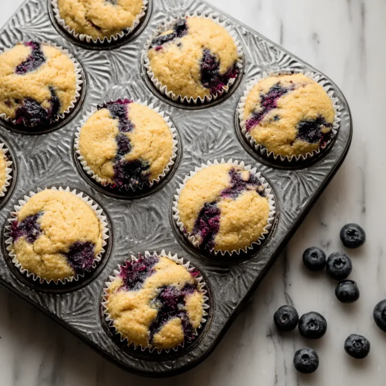 Domowe muffiny proteinowe z borówkami