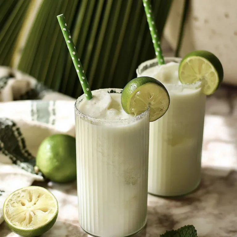 Brazylijska lemoniada z mlekiem kokosowym