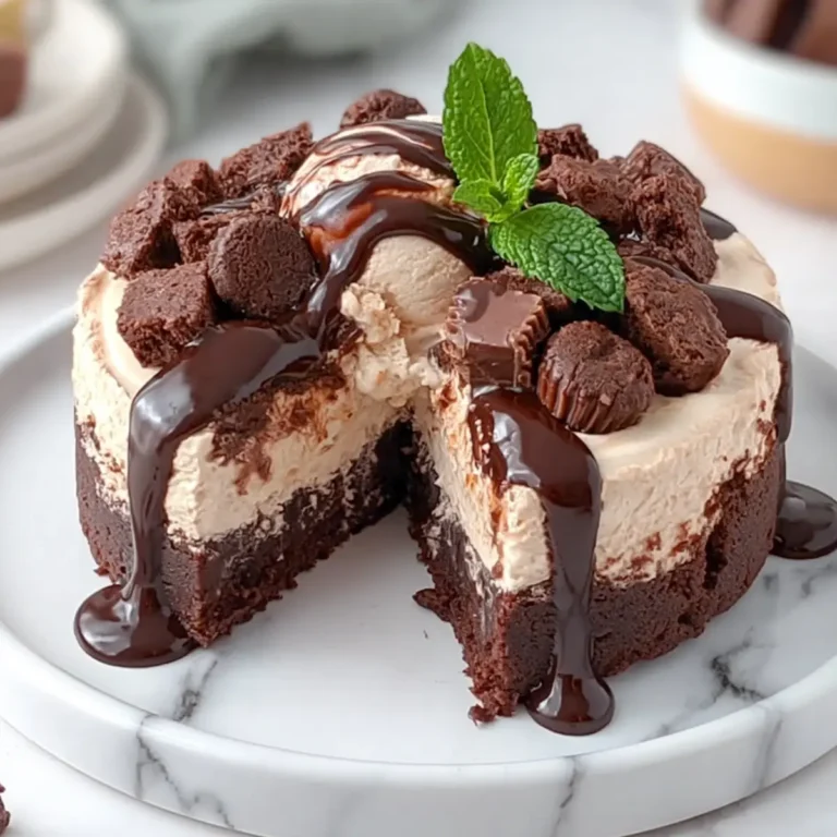 Brownie ice cream cake
