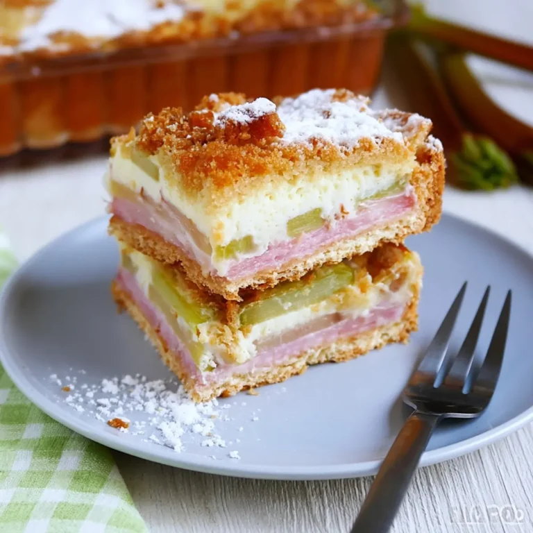 Ciasto z rabarbarem i budyniem