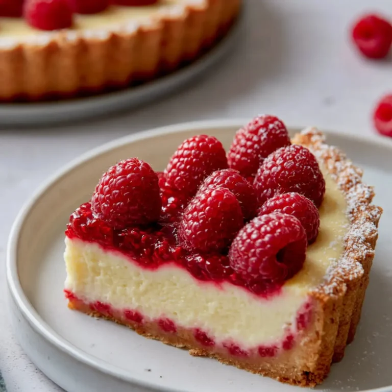 Malinowa tarta z kremem kokosowym