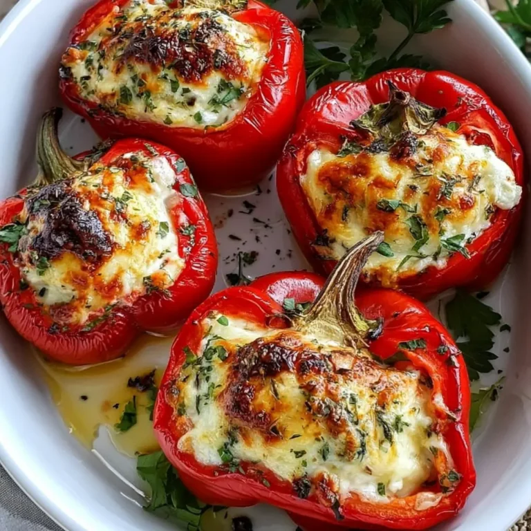 Pieczona papryka faszerowana serem