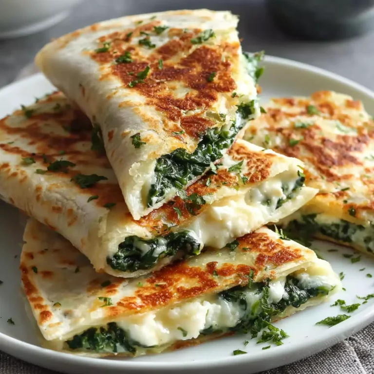 Quesadille ze szpinakiem i fetą