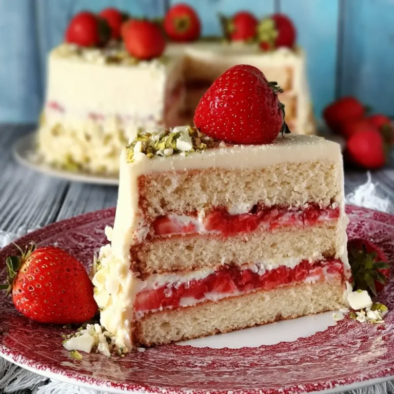 Tort truskawkowy z mascarpone i białą czekoladą