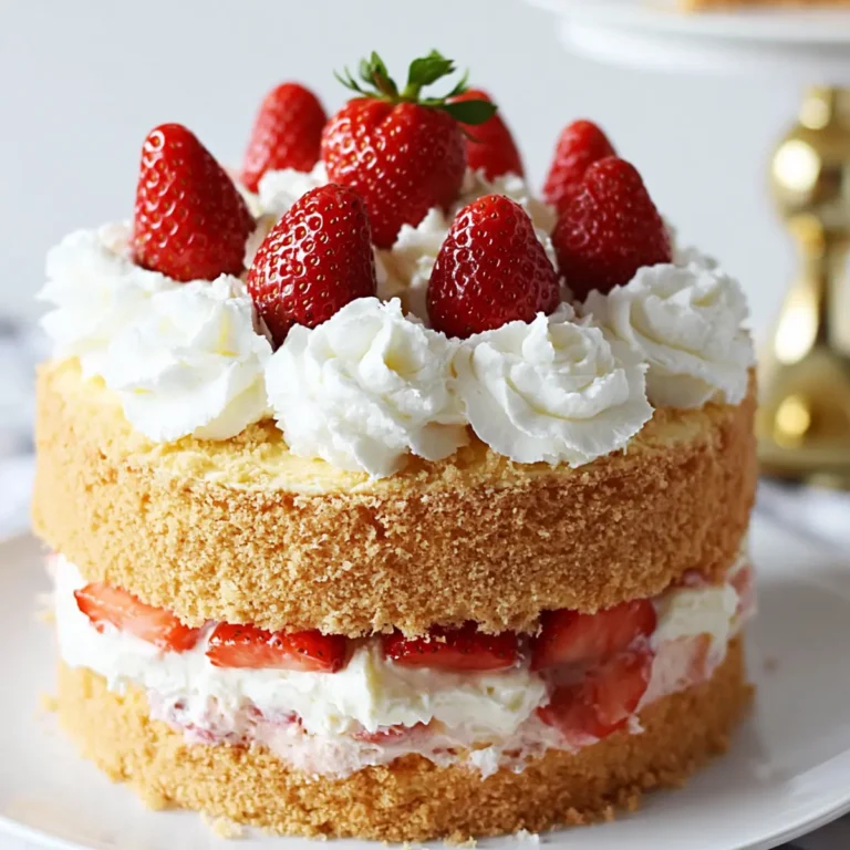 Tort truskawkowy z mascarpone i bitą śmietaną