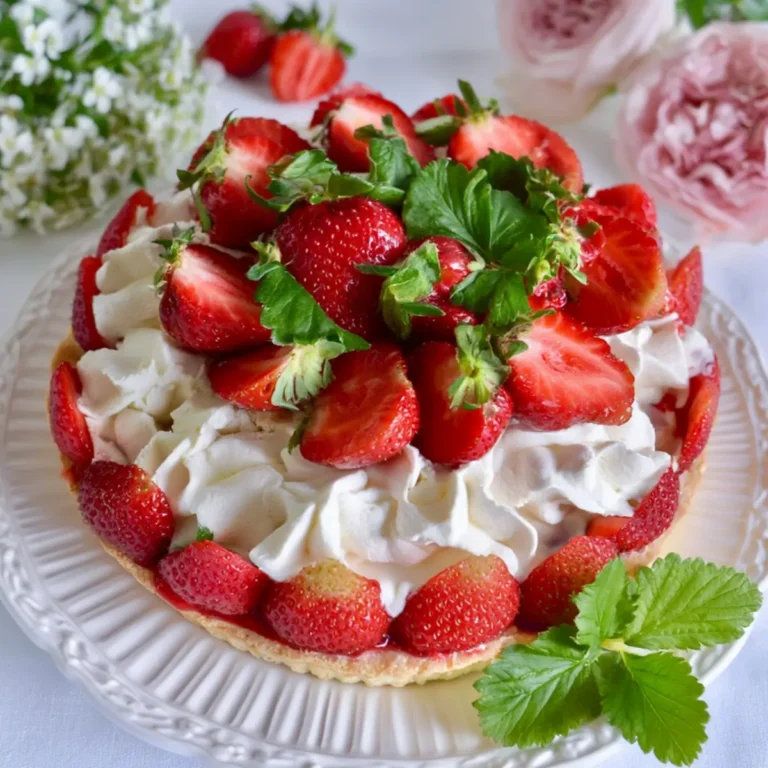 Tort z truskawkami