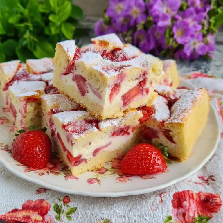 Puszyste ciasto z truskawkami i maślanką