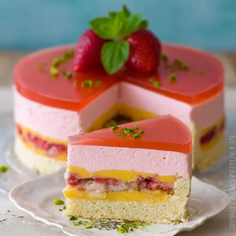 Tort truskawkowy z galaretką